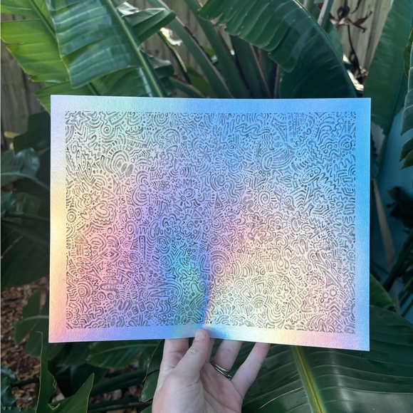 Holographic Psychedelic Trippy Art Print - Picture 4 of 4